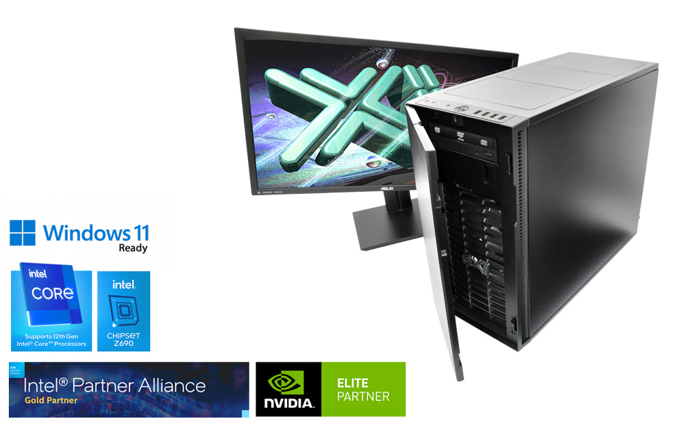 6000MHz DDR5 & 16-Core 12th Gen Intel® Core™ i9-12900KF O.C. @5.0GHz All 8 P-Cores, the most advanced new @Xi MTower™ PCIe Workstation!